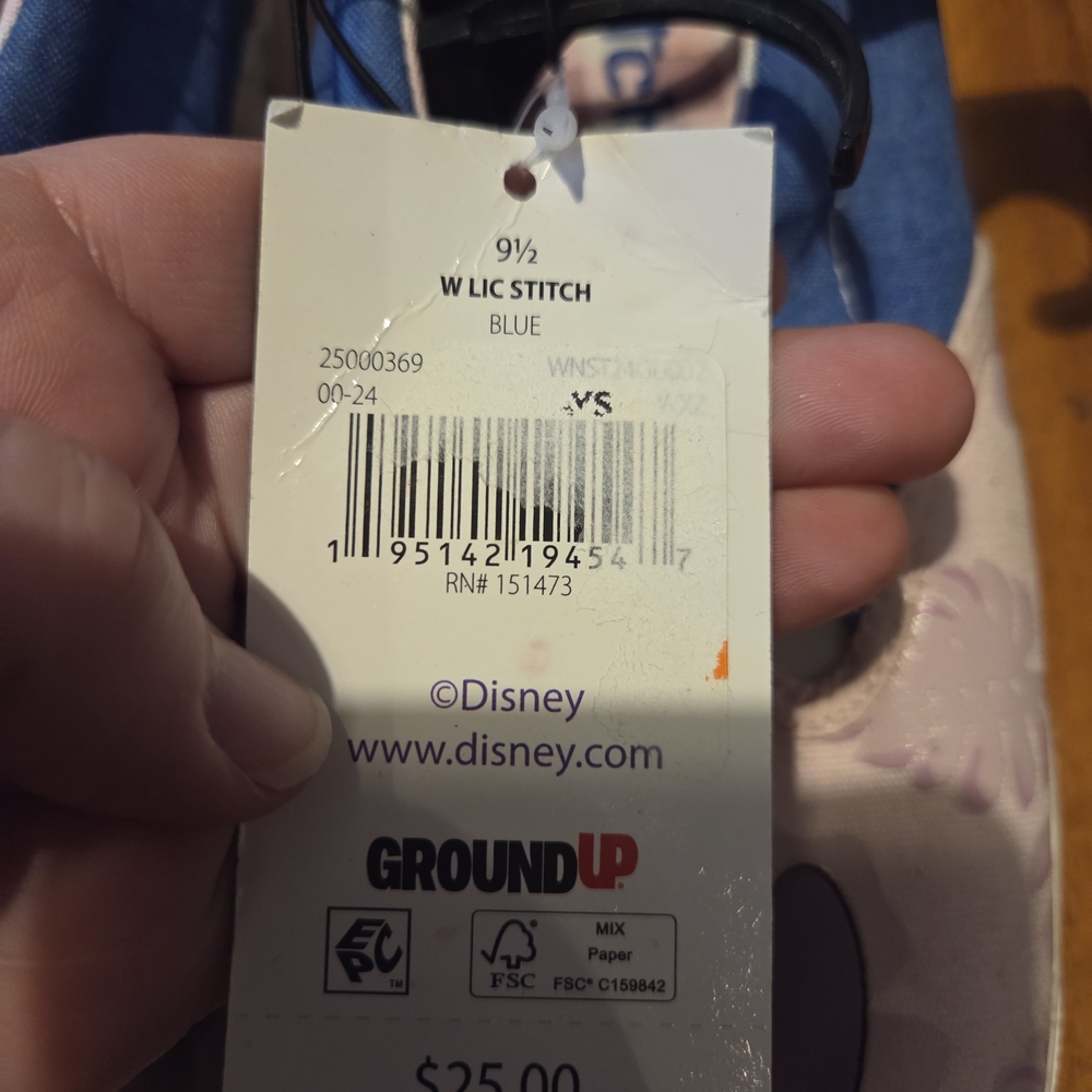 Disney Lilo & Stitch Woman's Slip-On Shoes in Pink & Blue - Size 9.5 NWT! - Picture 4 of 7